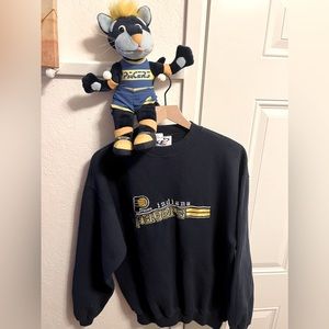 Indiana Pacers sweatshirt and plush mascot